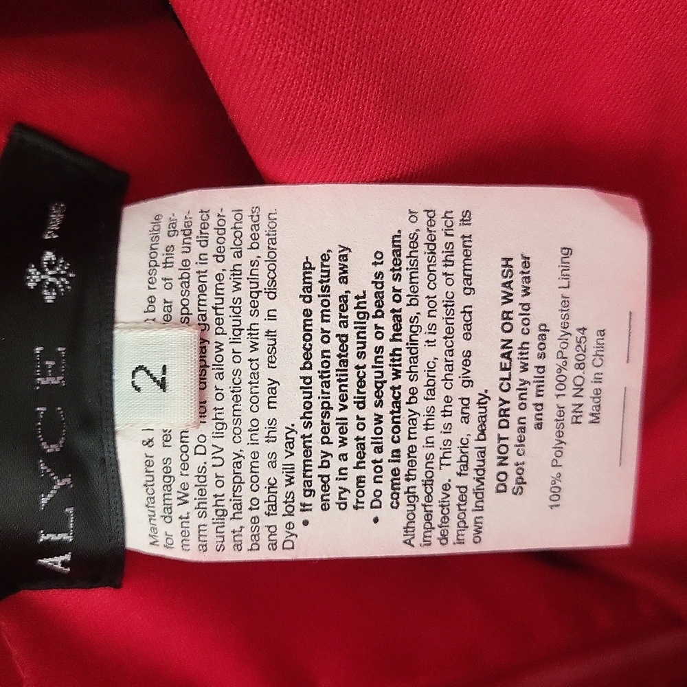 NWT Designer Strapless Little Red Sequin Dress By Alyce Paris💃 - Picture 4 of 5